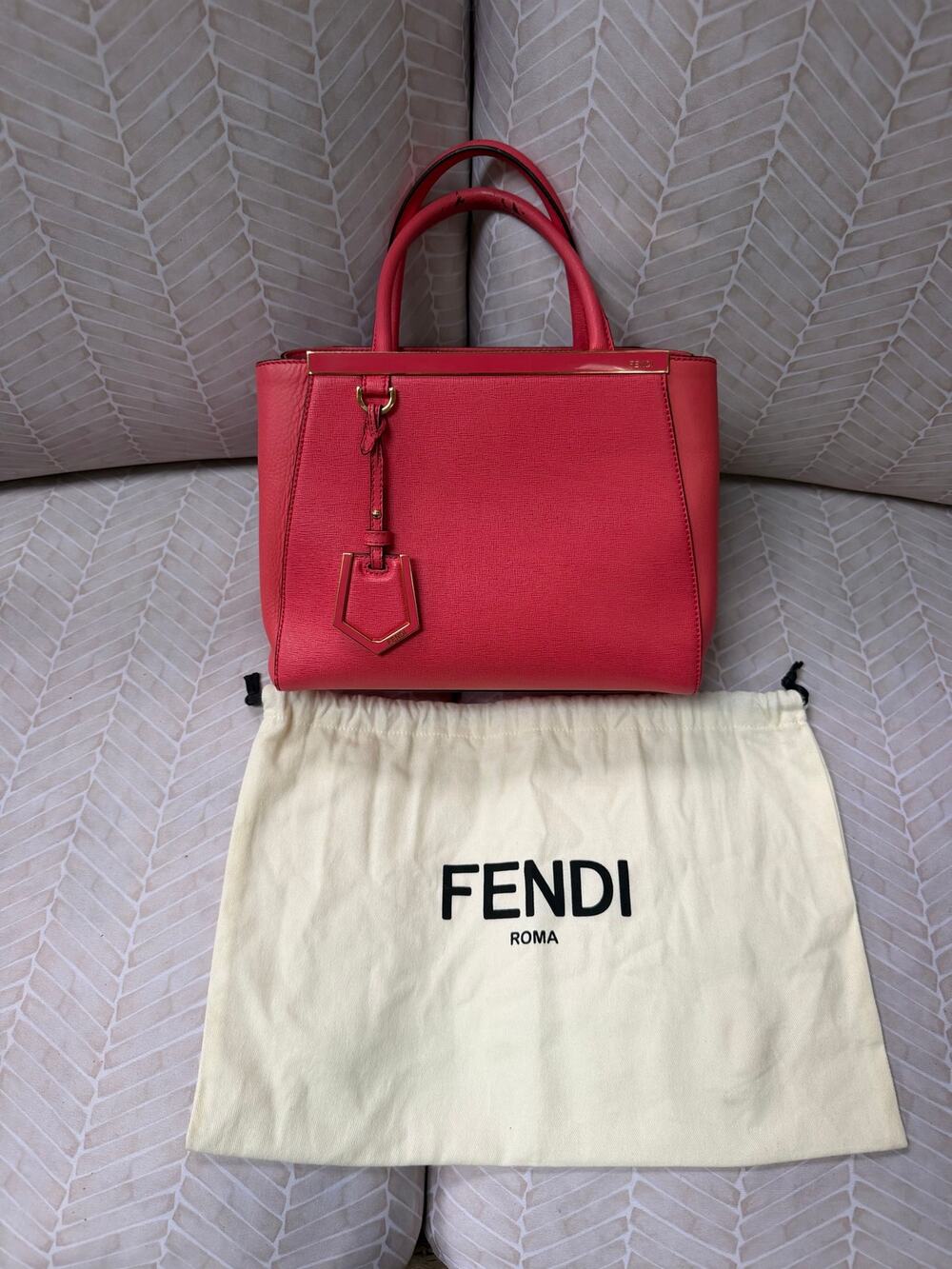 Fendi Pink 2Jours Top Handle/Crossbody Bag